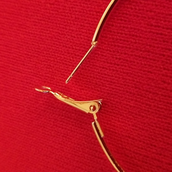 Hoop Goldtone Earrings - Picture 4 of 6